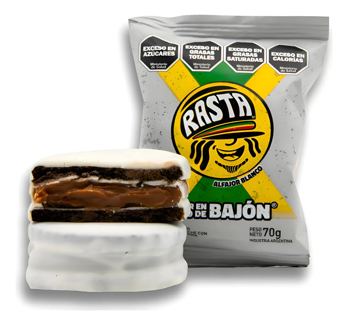 Alfajor Rasta Chocolate Blanco
